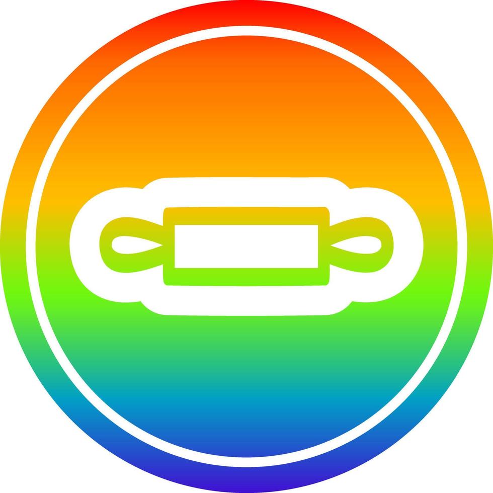 rodillo circular en el espectro del arco iris vector