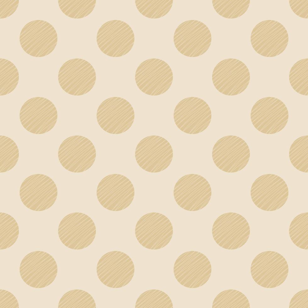 Polka dot pattern beige color vintage style vector