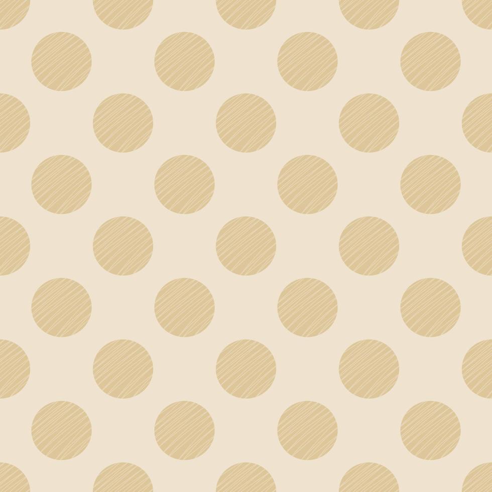 Polka dot pattern beige color vintage style vector