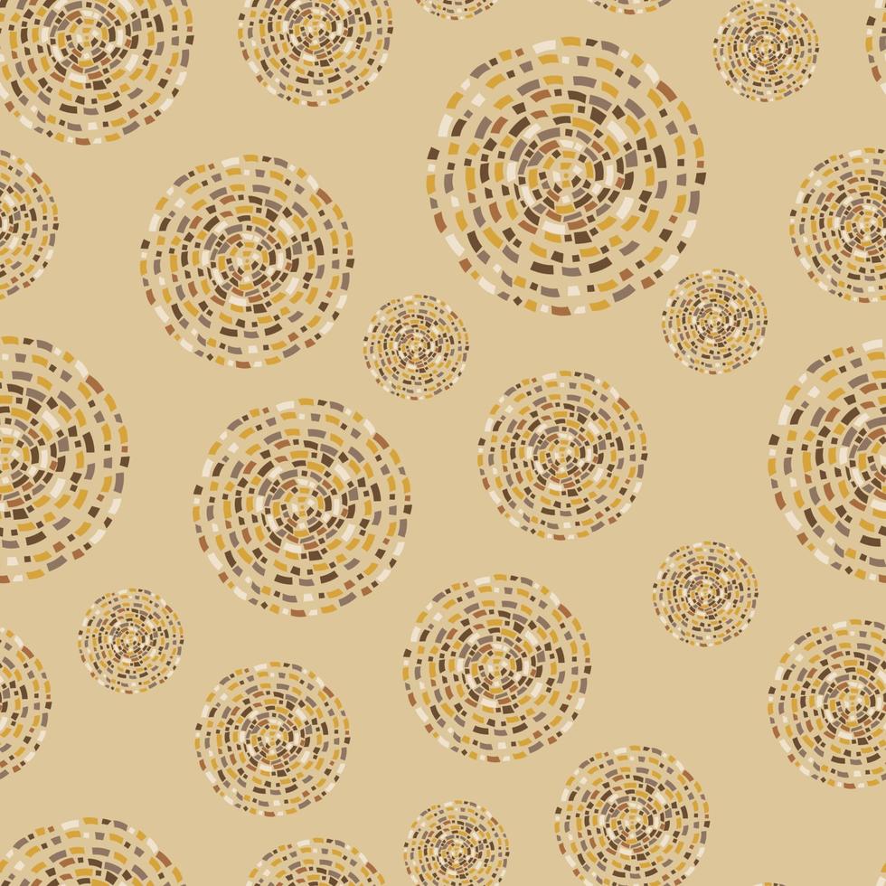 Mosaic yellow abstract seamless pattern vector