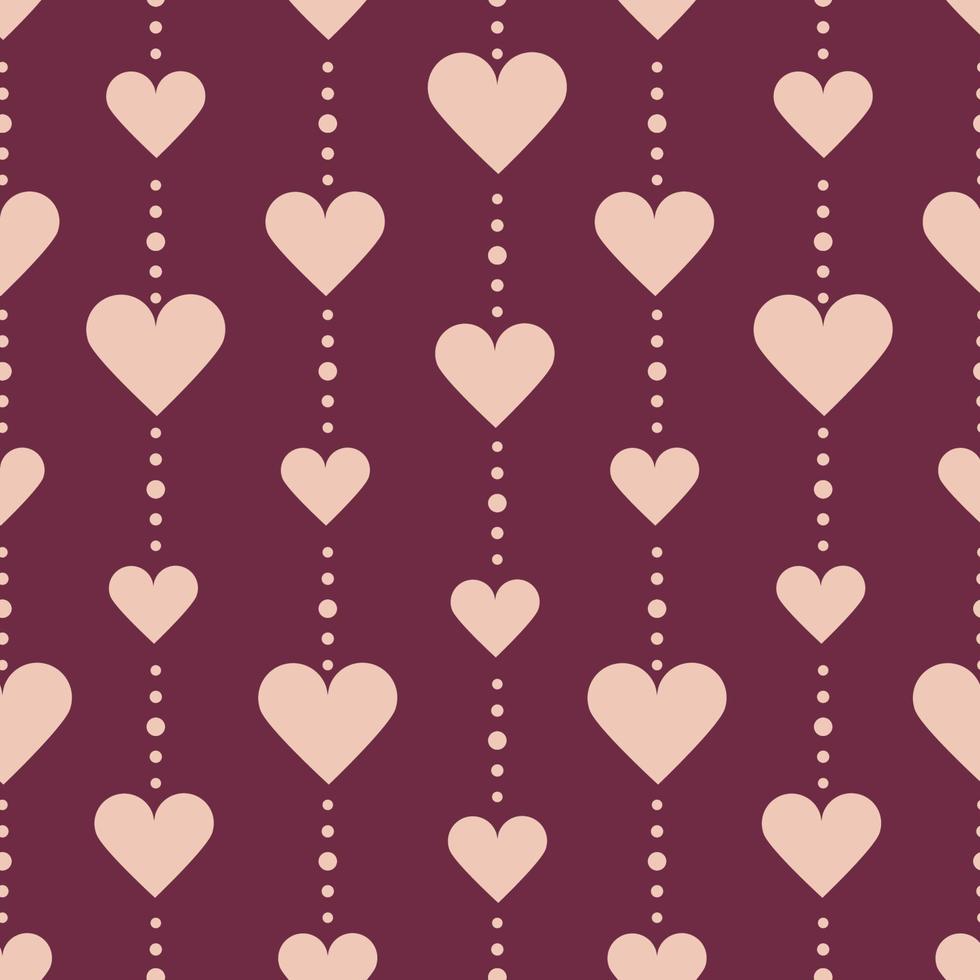 Hearts vector abstract seamless pattern