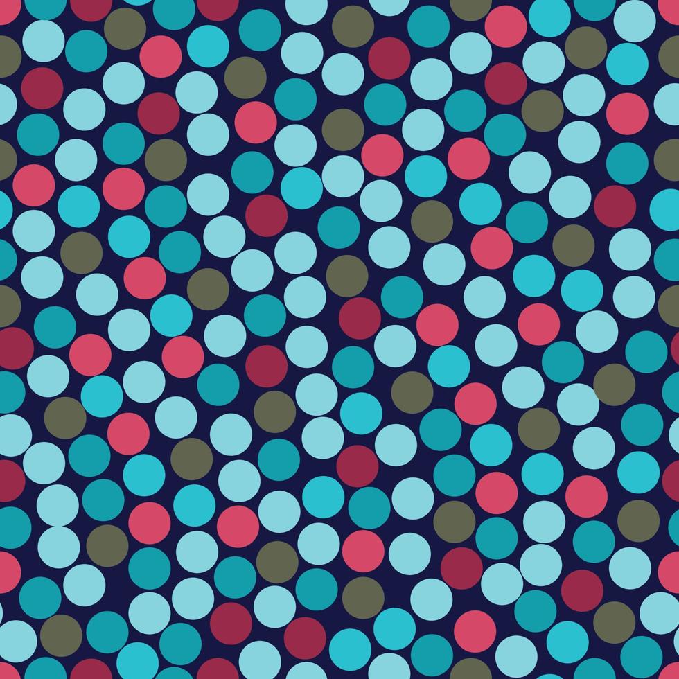 Color polka dot pattern seamless background vector