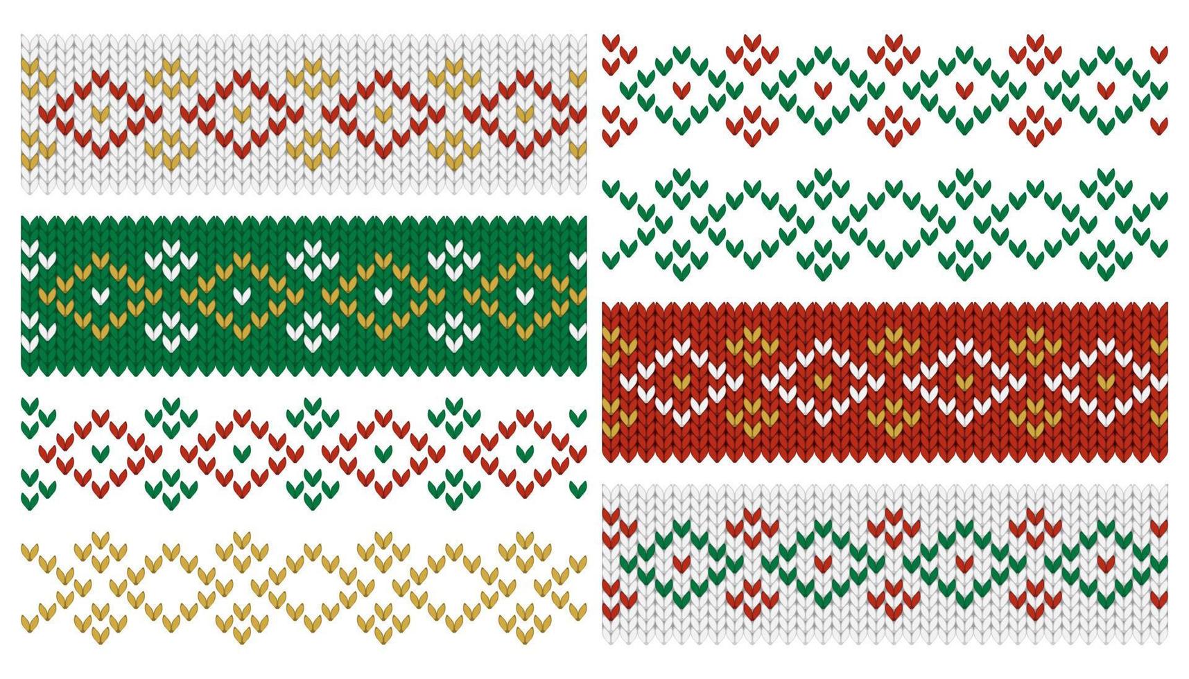 Seamless Christmas border. Scandinavian pattern for website banner or greeting card. Holiday flyer element vector