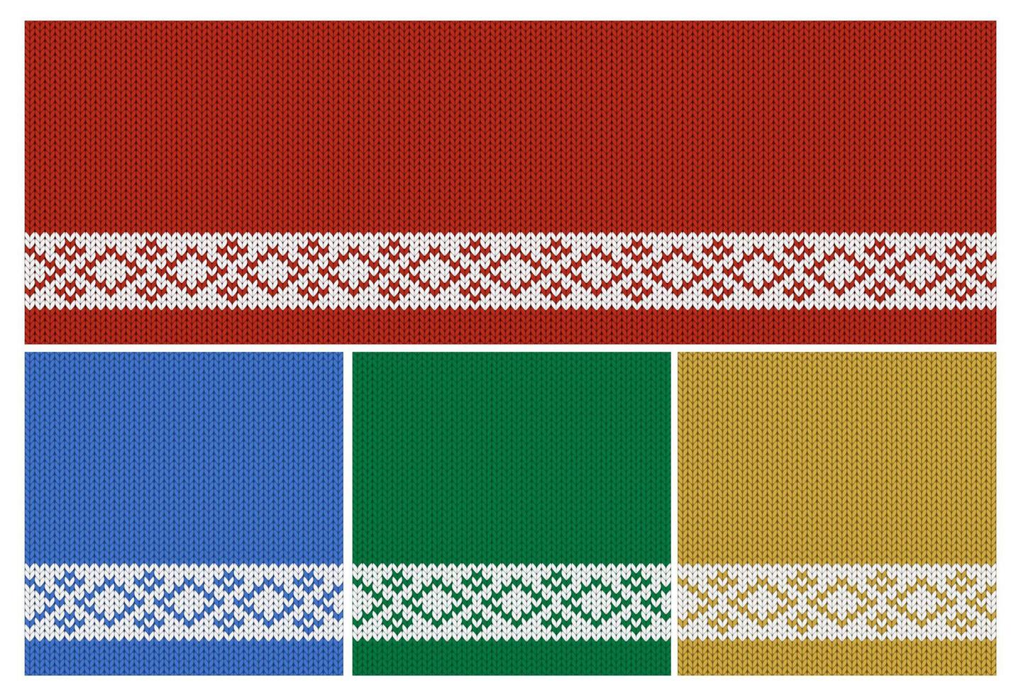 patrón de punto de navidad con adorno blanco para banner de sitio web o diseño horizontal de venta. Papel tapiz de año nuevo 2023 con textura de punto. gráfico vectorial de suéter de vacaciones vector