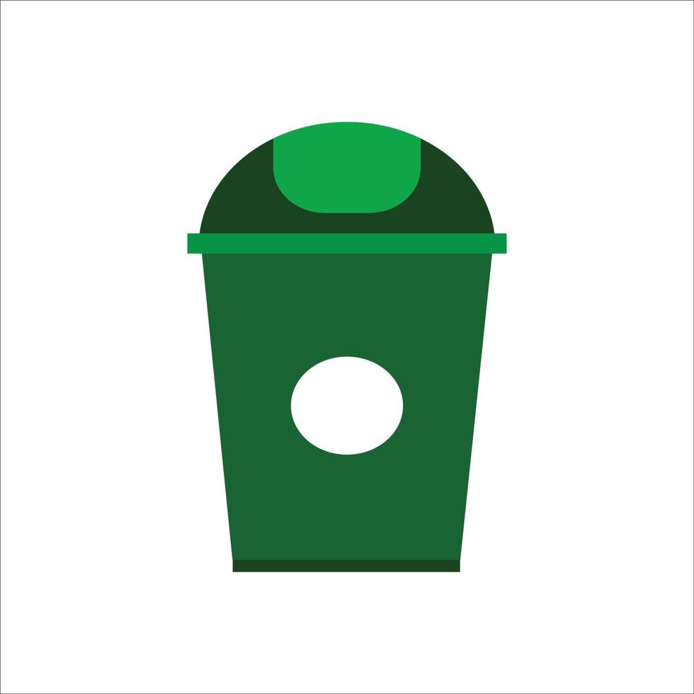 diseño de vector de logotipo de icono de cubo de basura