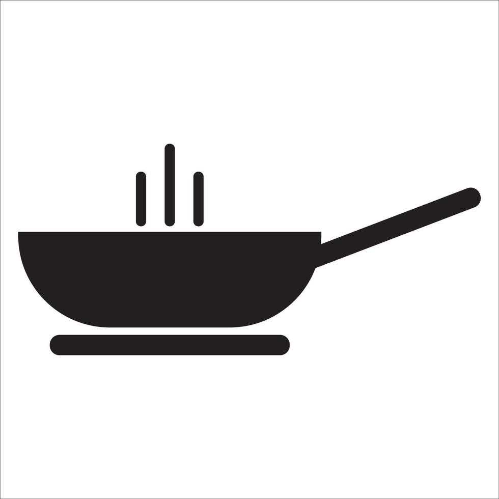 diseño de vector de logotipo de icono de wok