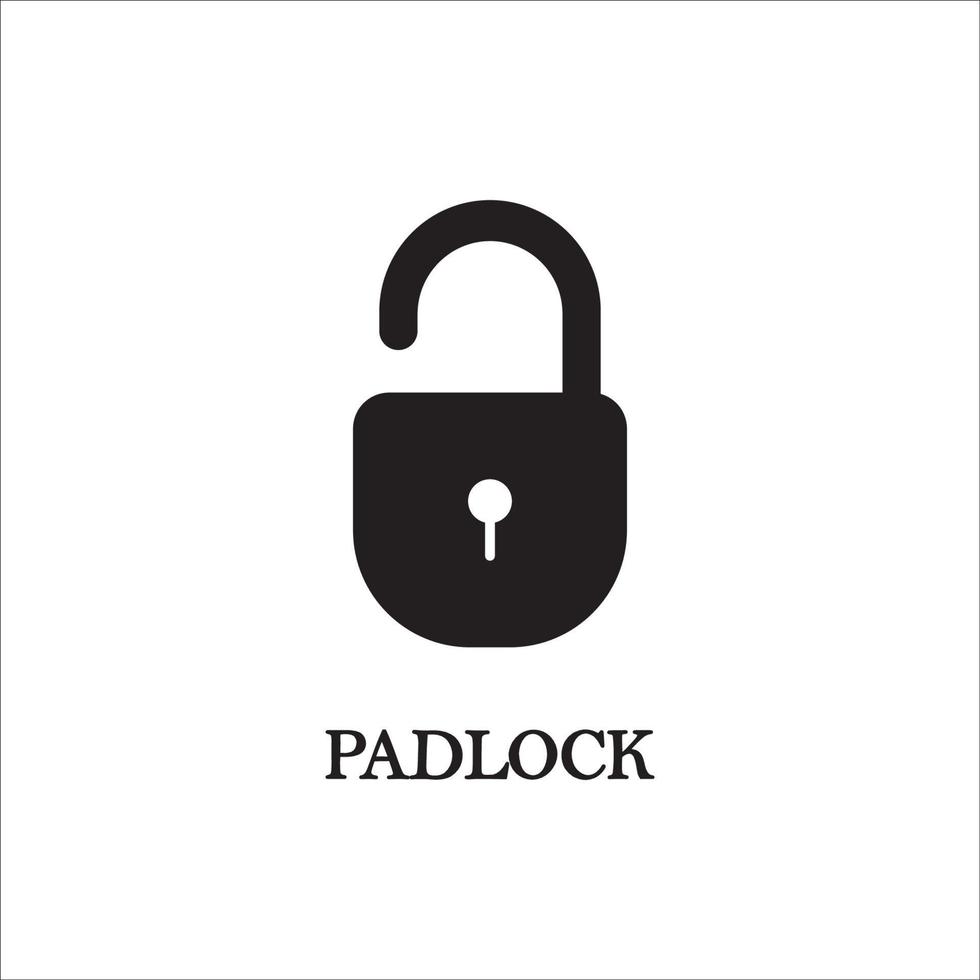 Padlock icon logo vector design