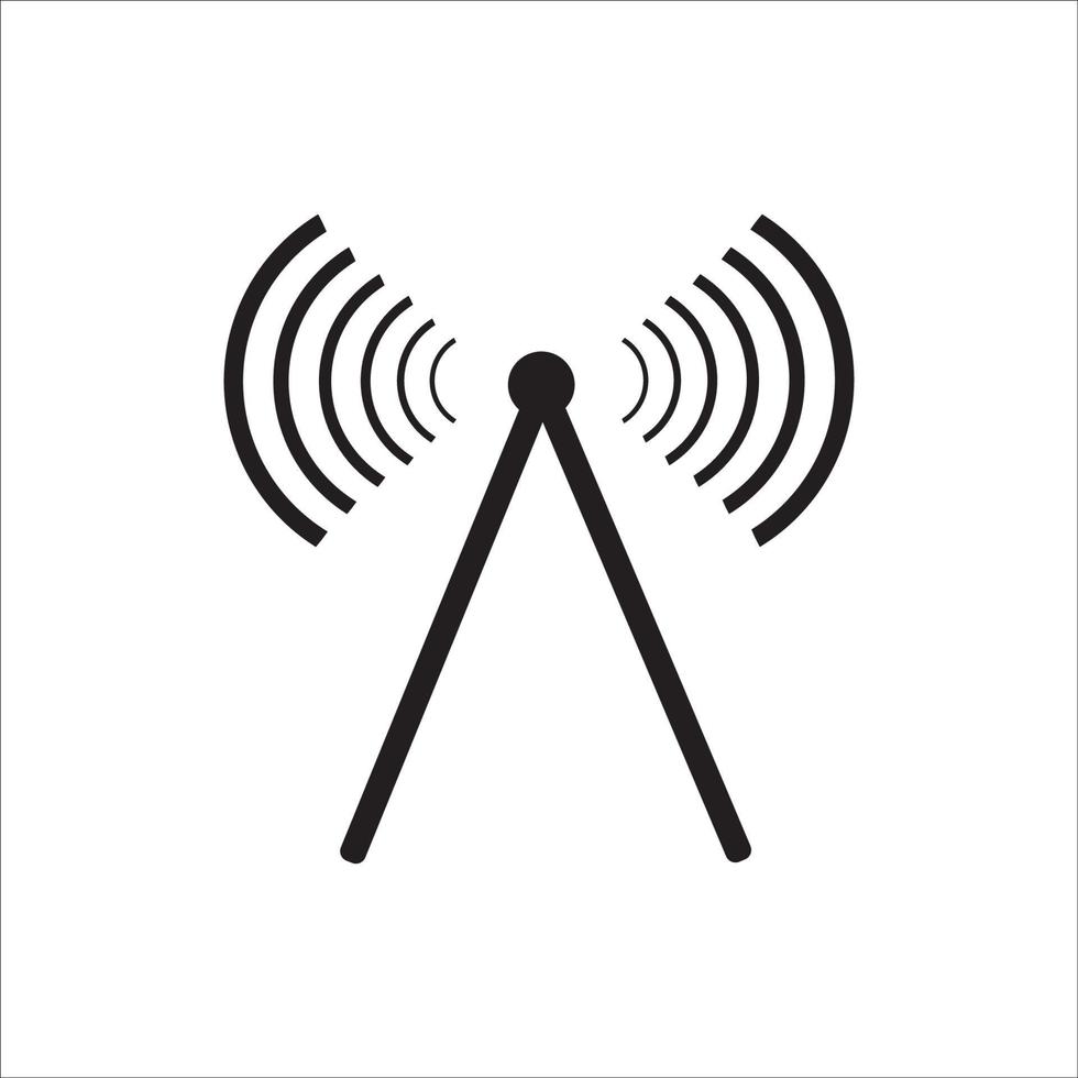 diseño de vector de logotipo de icono de antena wifi