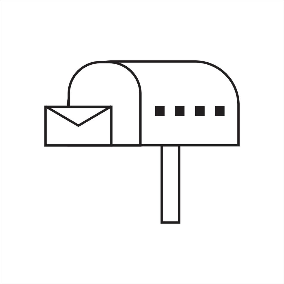 diseño de vector de logotipo de icono de caja de correos