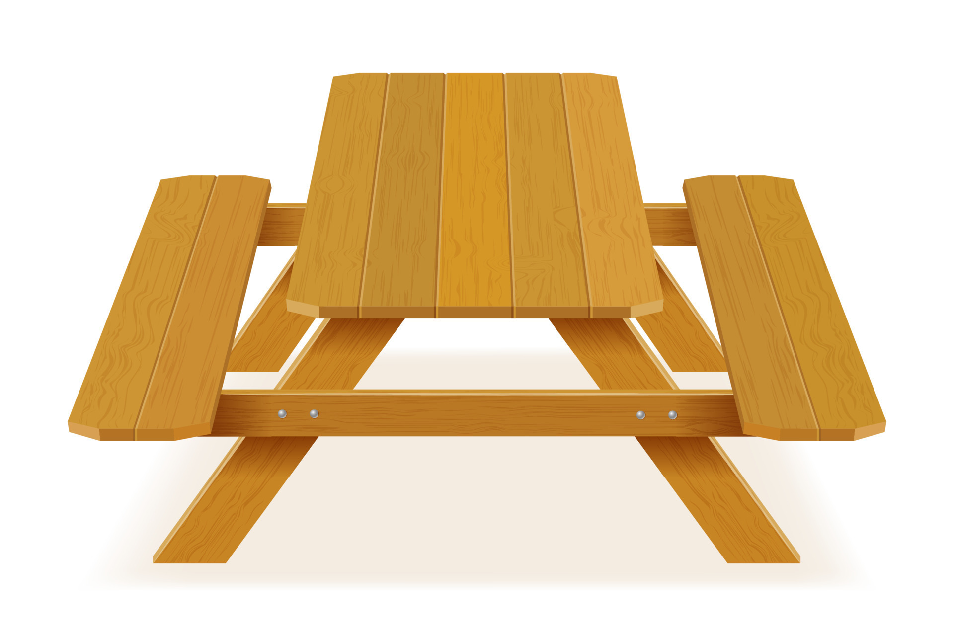 benches with a picnic table in the garden or park vector illustration isolated on white