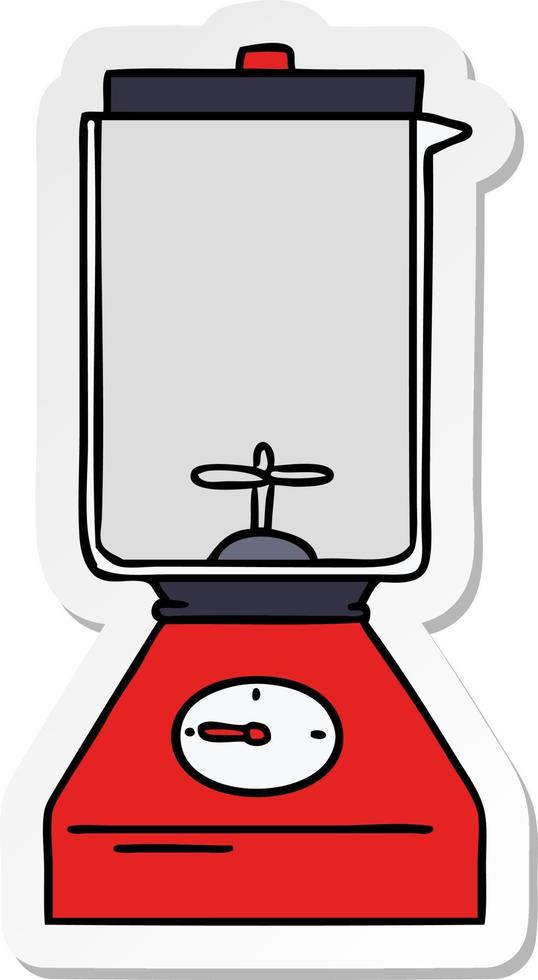 sticker cartoon doodle of a food blender vector