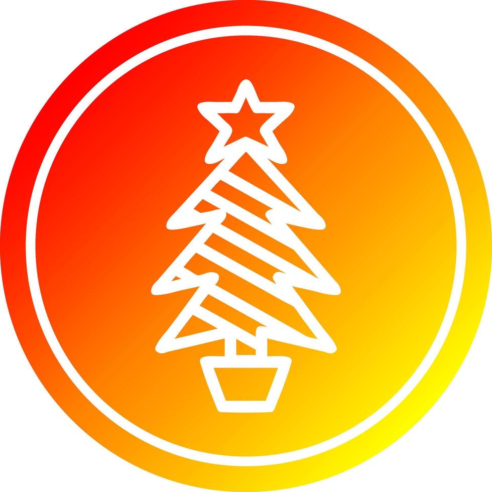 christmas tree circular in hot gradient spectrum 10601805 Vector Art at