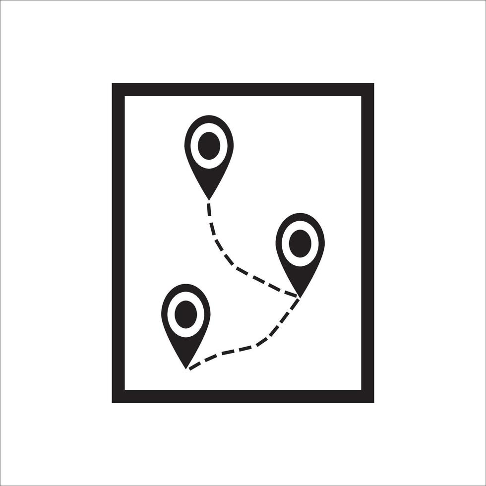diseño de vector de logotipo de icono de punto de mapas
