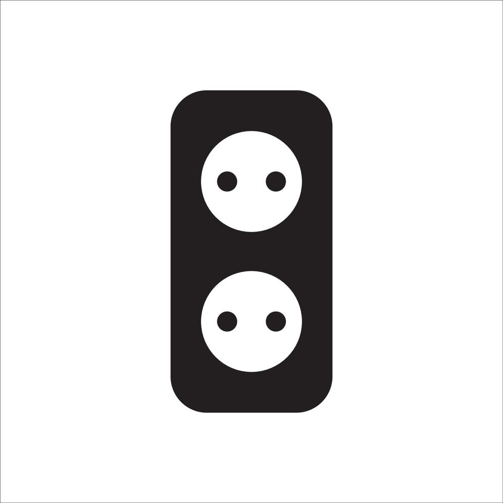 electric socket icon logo vector design