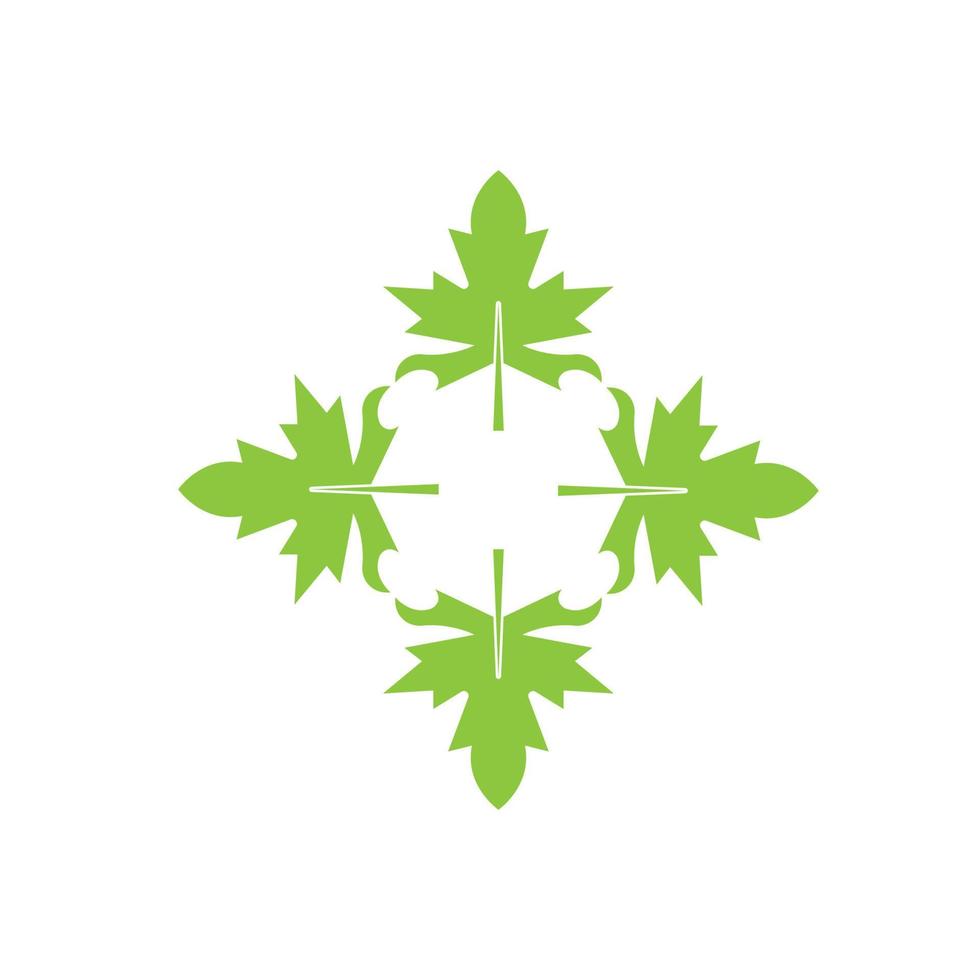 logotipos de vector de elemento de naturaleza de ecología de hoja de árbol verde