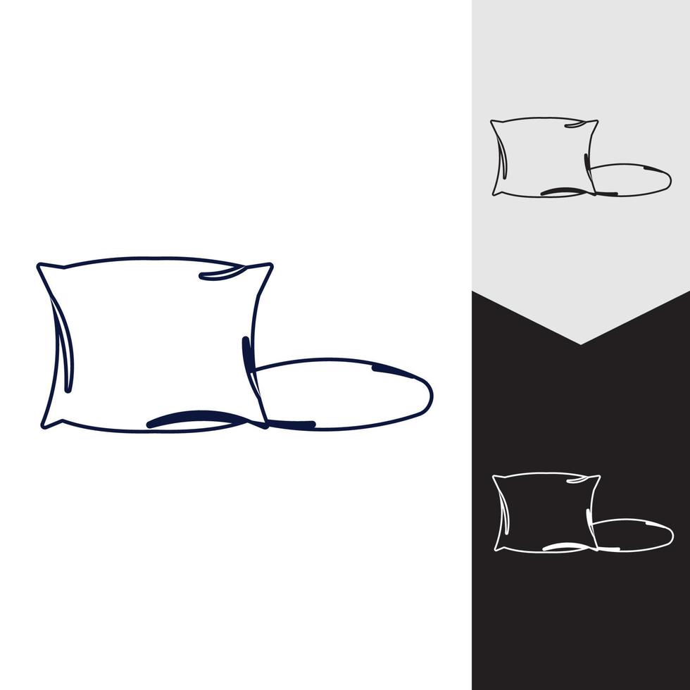 plantilla de icono de vector de logotipo de almohada