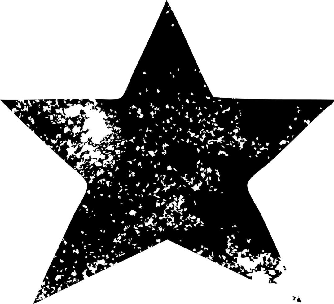 distressed symbol gold star vector