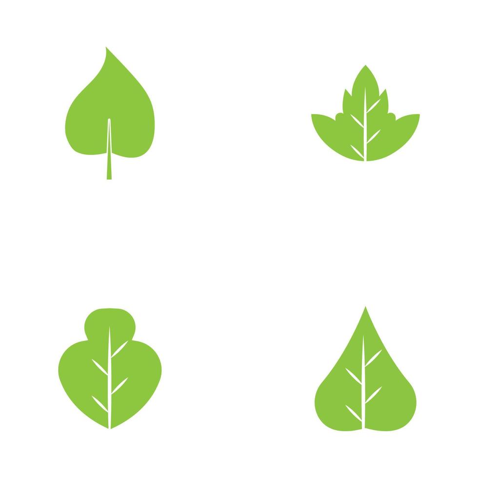 Logos of green Tree leaf ecology nature element vector