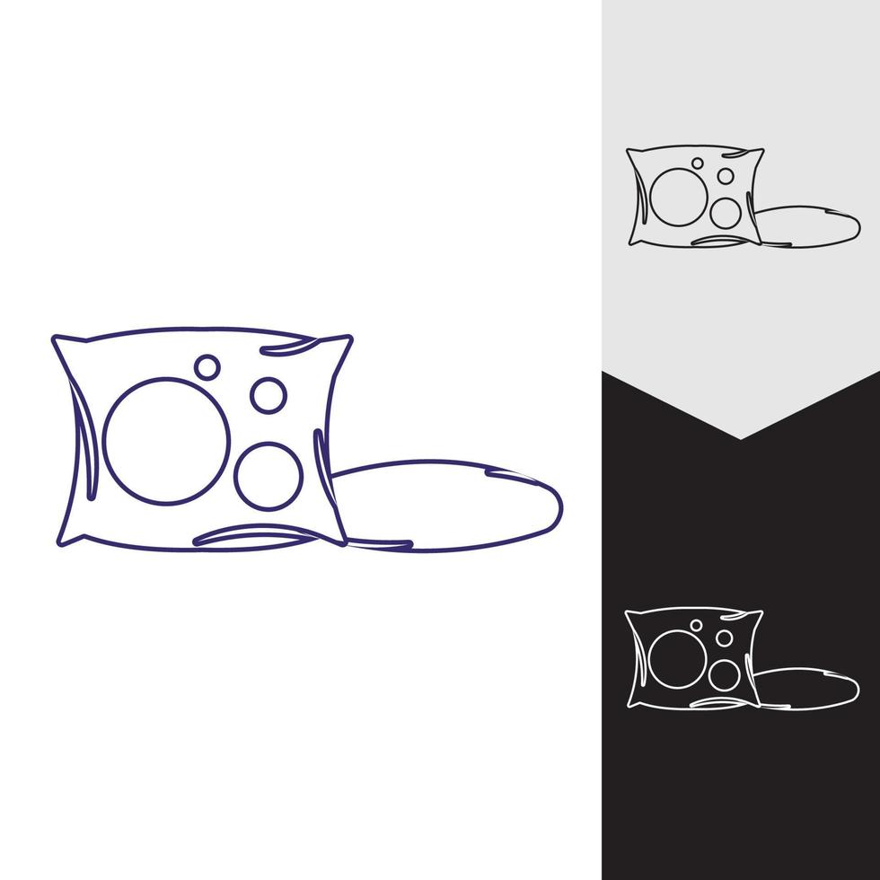 plantilla de icono de vector de logotipo de almohada