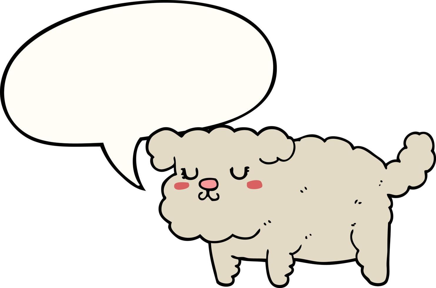 cartoon dog and speech bubble vector