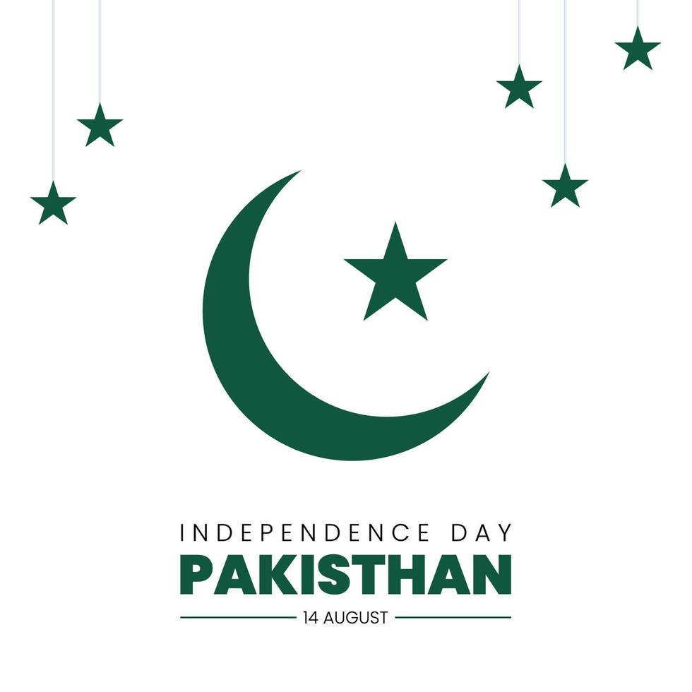 vector de ilustración del día de la independencia de pakistán