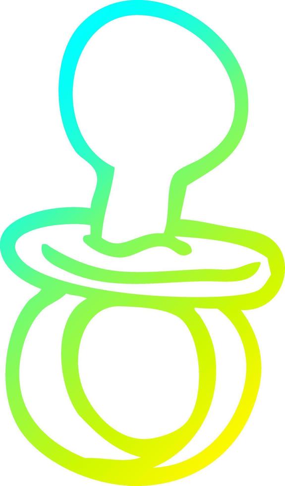 cold gradient line drawing cartoon dummy vector