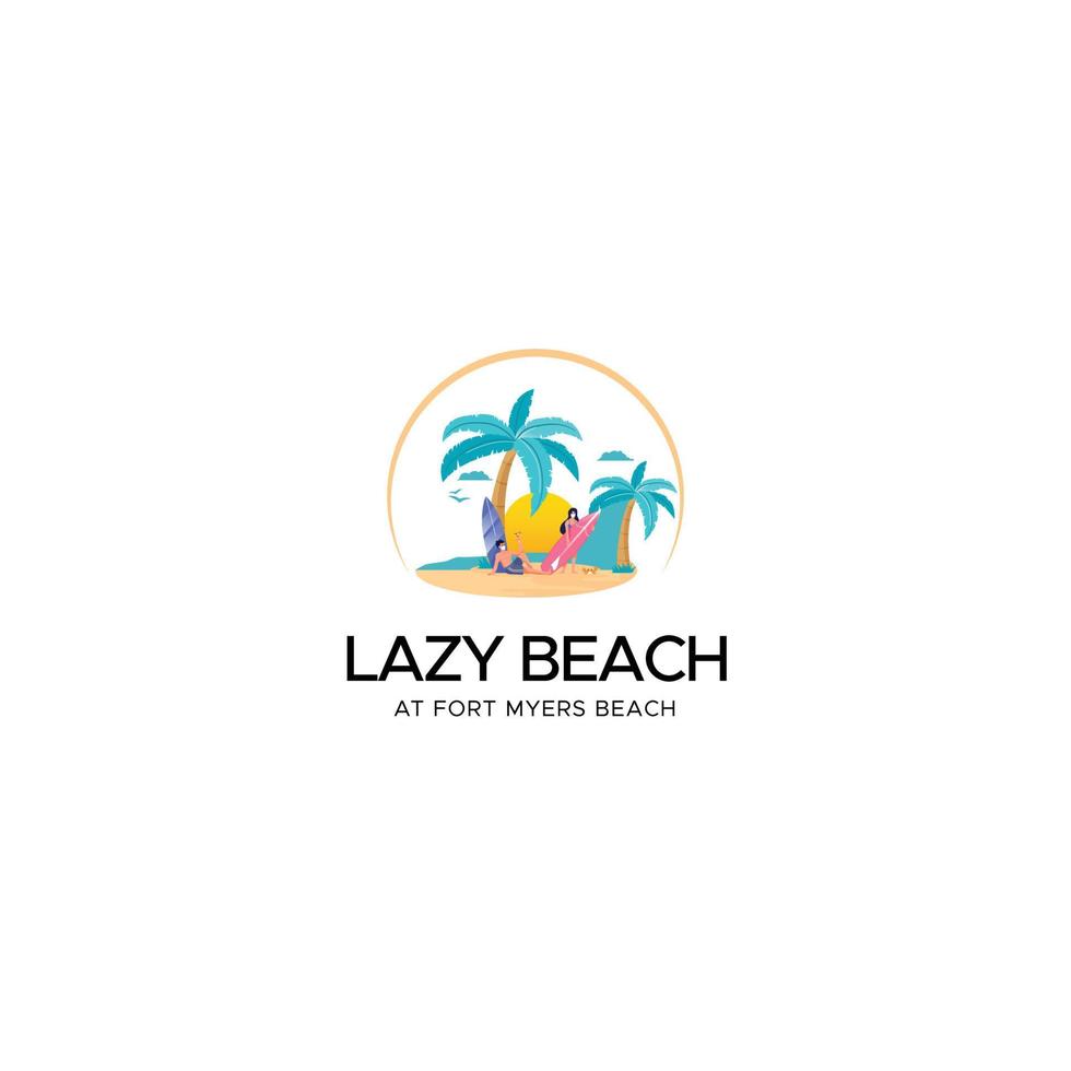 plantilla de logotipo de playa vector