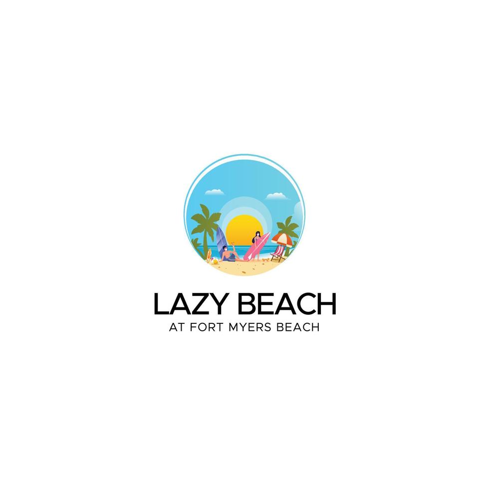 plantilla de logotipo de playa vector