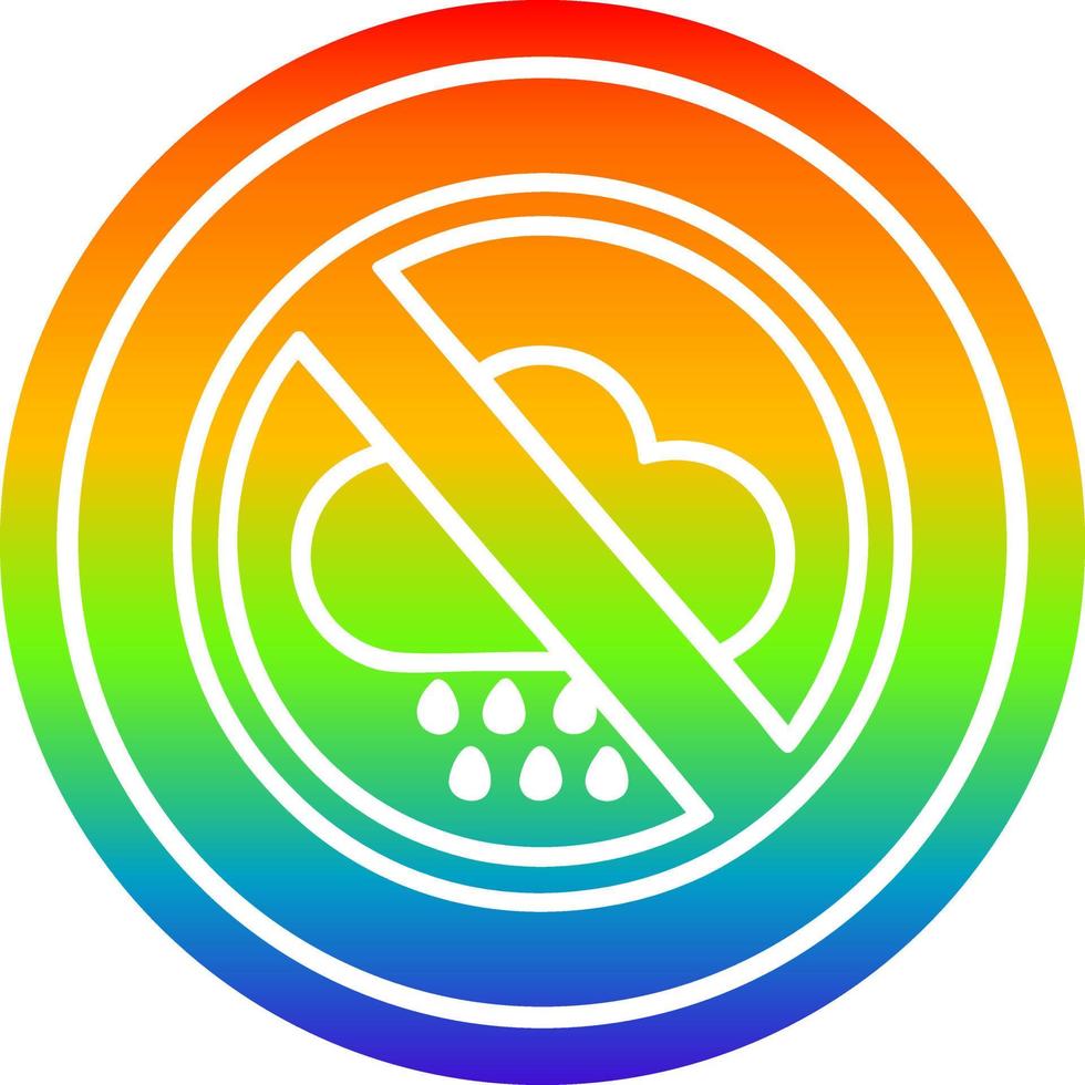 no bad weather circular in rainbow spectrum vector