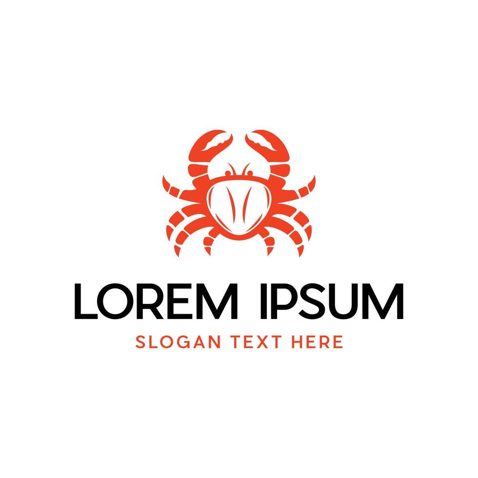 Crab Seafood Illustration Logo vector