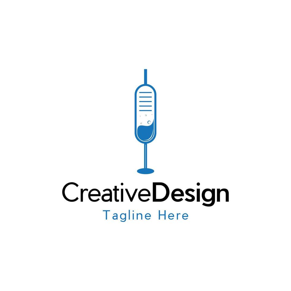 Syringe Medical Icon Simple Logo vector