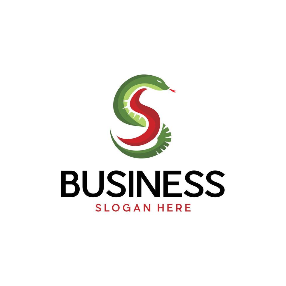 Snake Animal Reptile Illustration Logo vector
