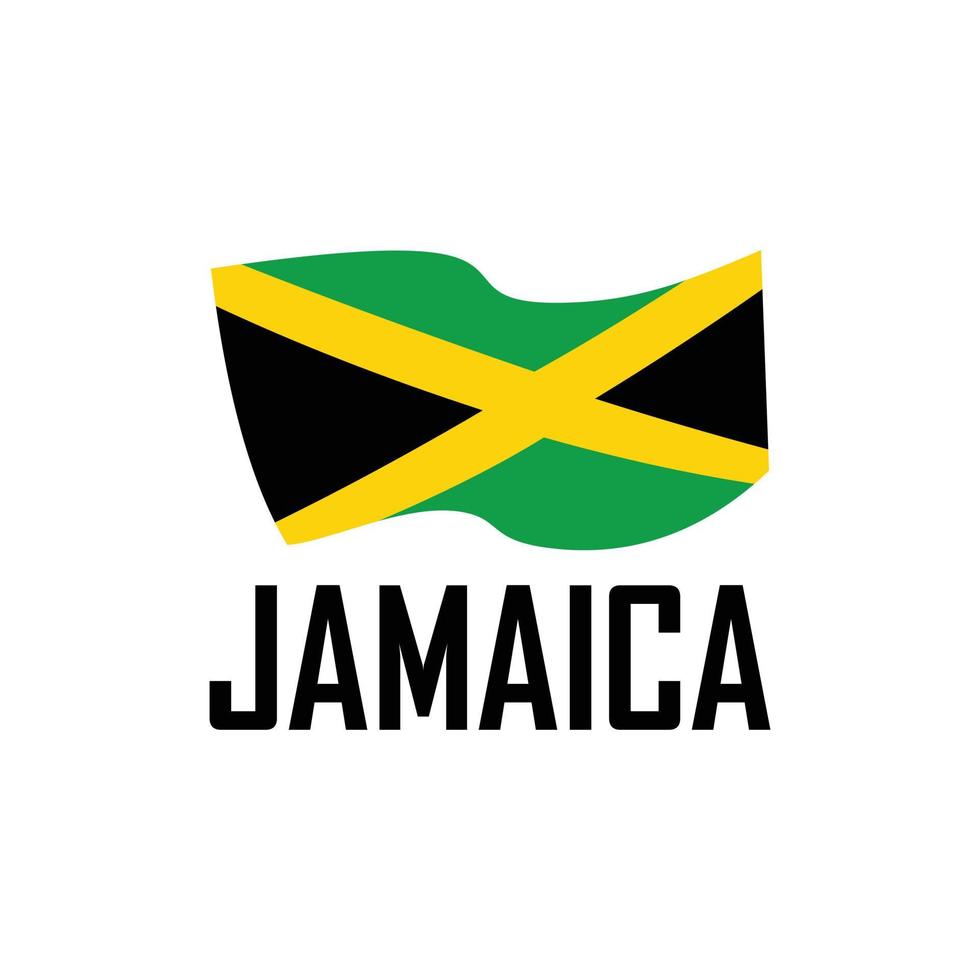 Flag Of Jamaica Simple Modern Logo vector