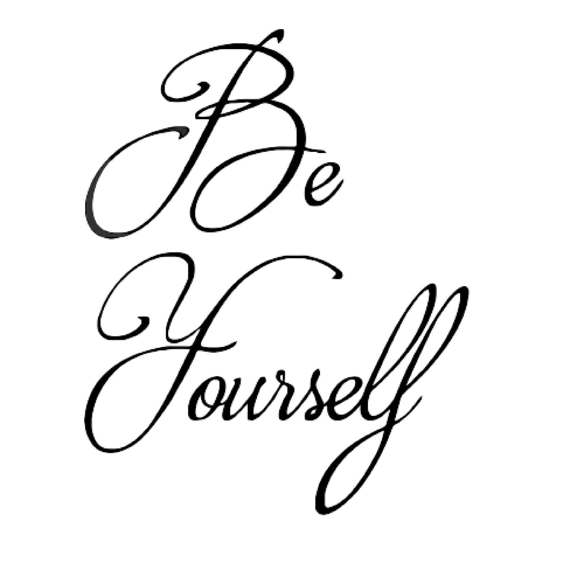 Be Yourself Cursive Typography Lettering 10605029 Vector Art at Vecteezy