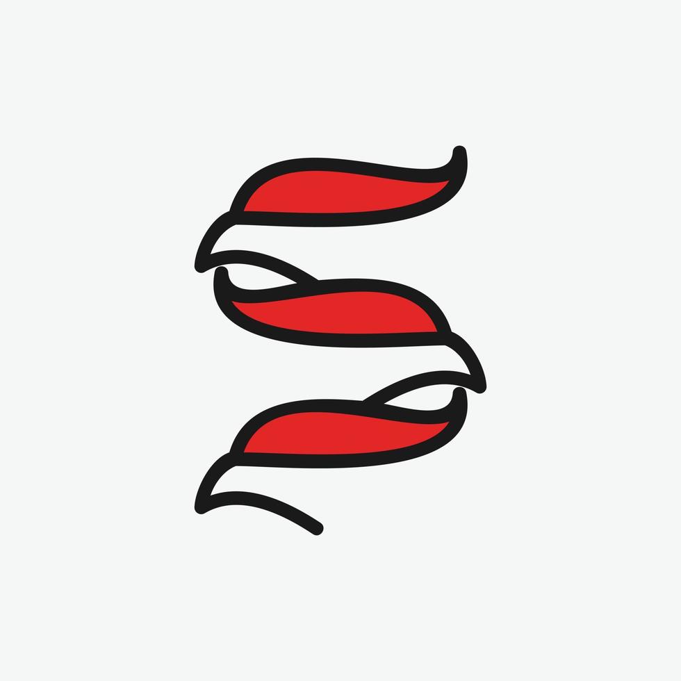 Letter S Eagle Modern Creative Logo vector