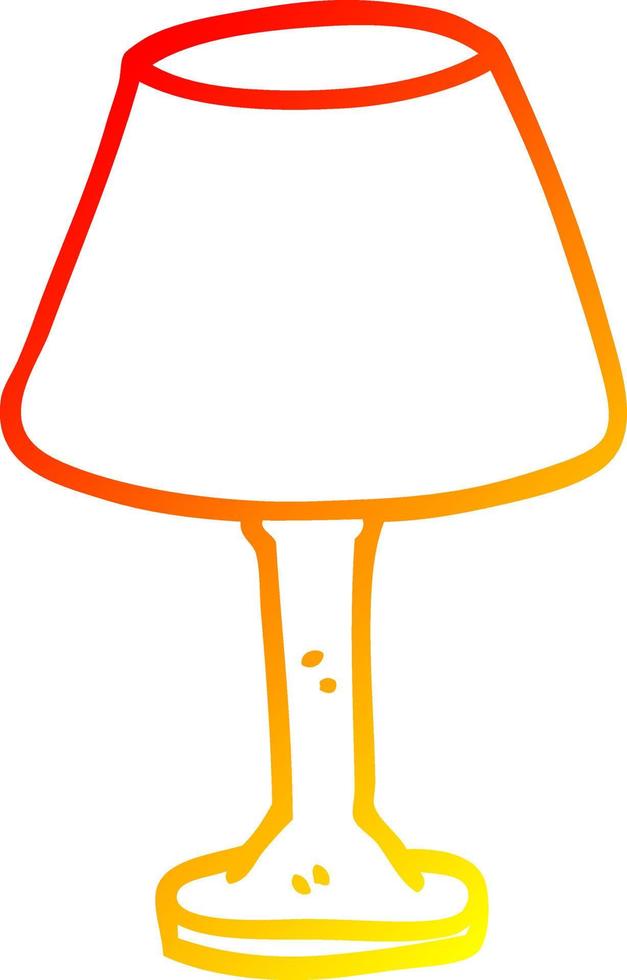 warm gradient line drawing cartoon decorative lamp vector