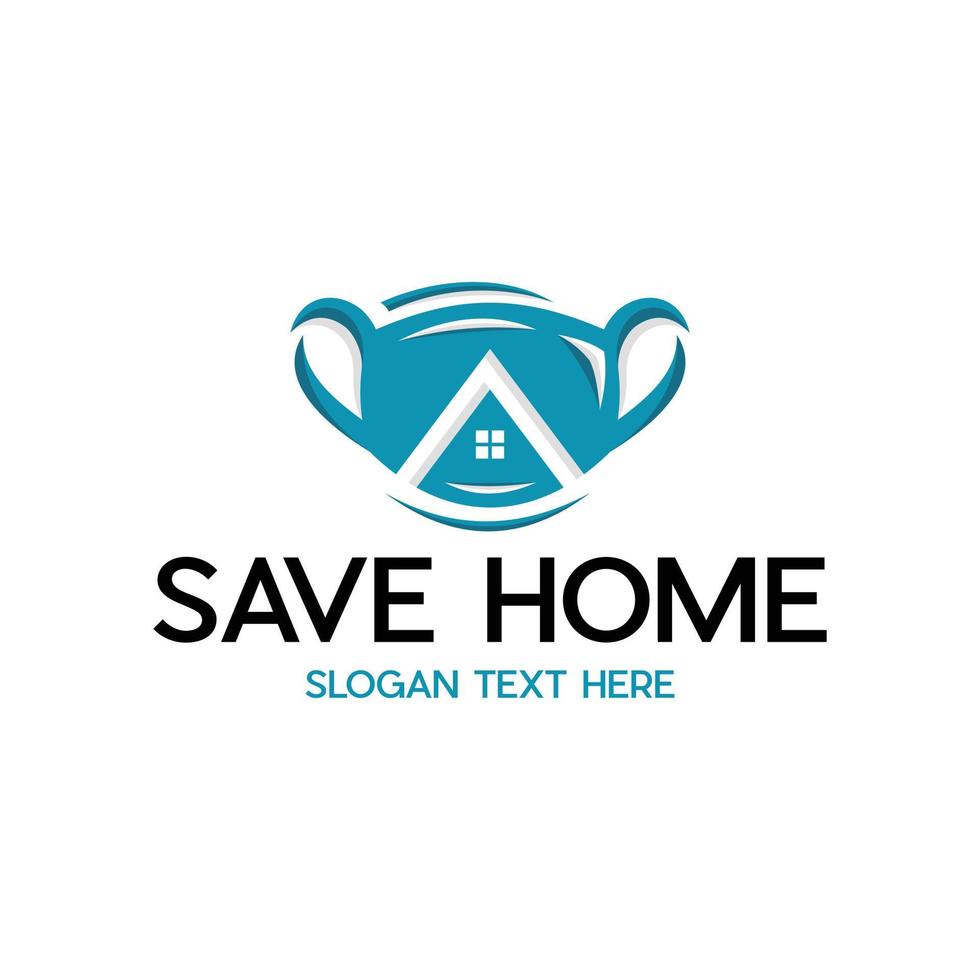 Mask Home Safety Creative Logo vector