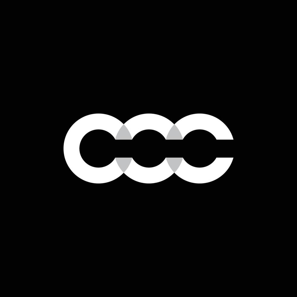 Triple C Monogram Geometric Simple Logo vector