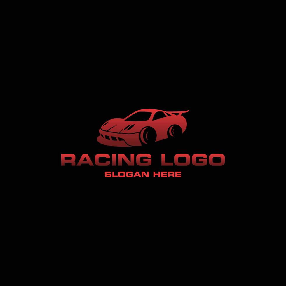 logotipo creativo de velocidad automática de carreras de coches vector