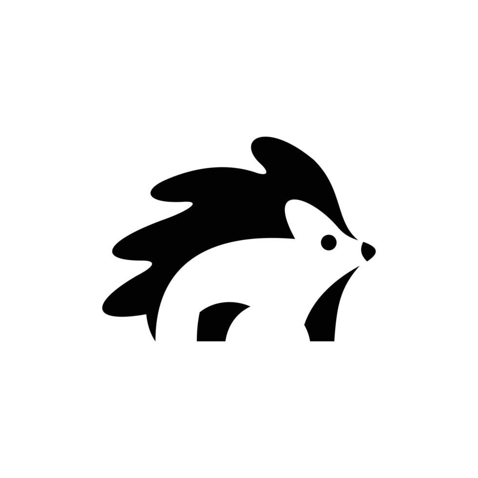 Hedgehog Animal Geometric Modern Logo vector