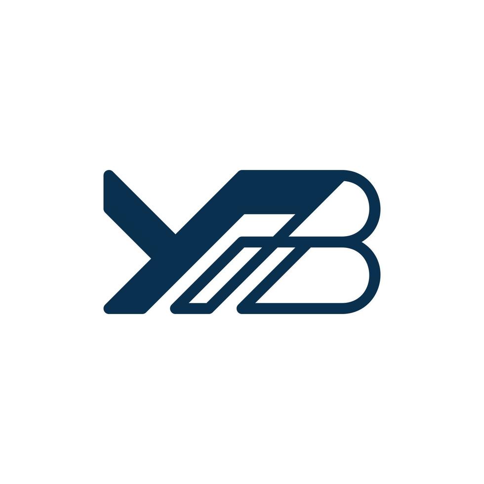 Letter YB Line Monogram Business Logo vector