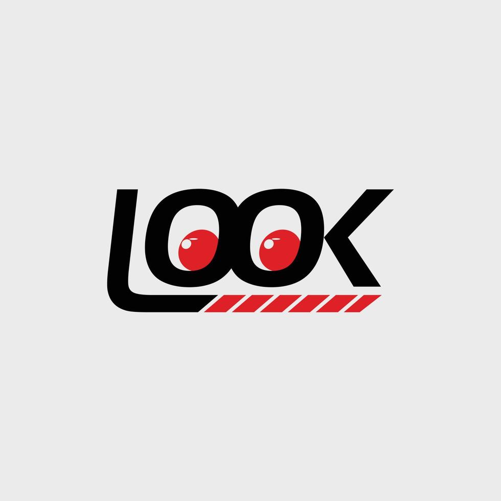 Eye Look Brand Text Creative Logo vector