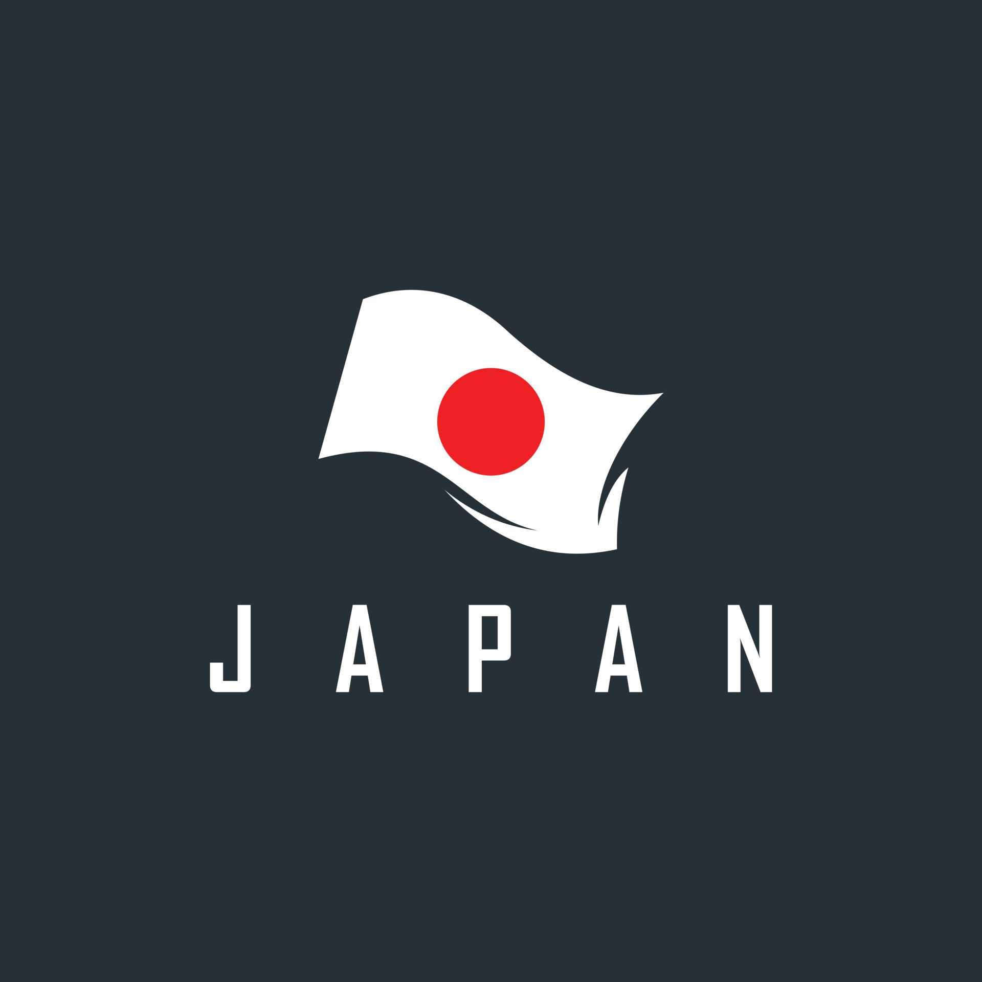 Flag Of Japan Simple Modern Logo 10605554 Vector Art at Vecteezy