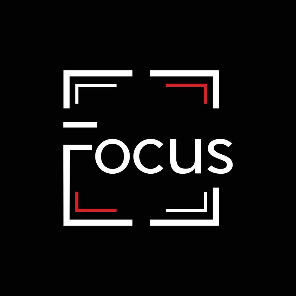 Focus Lens Photograph Brand Text Logo vector