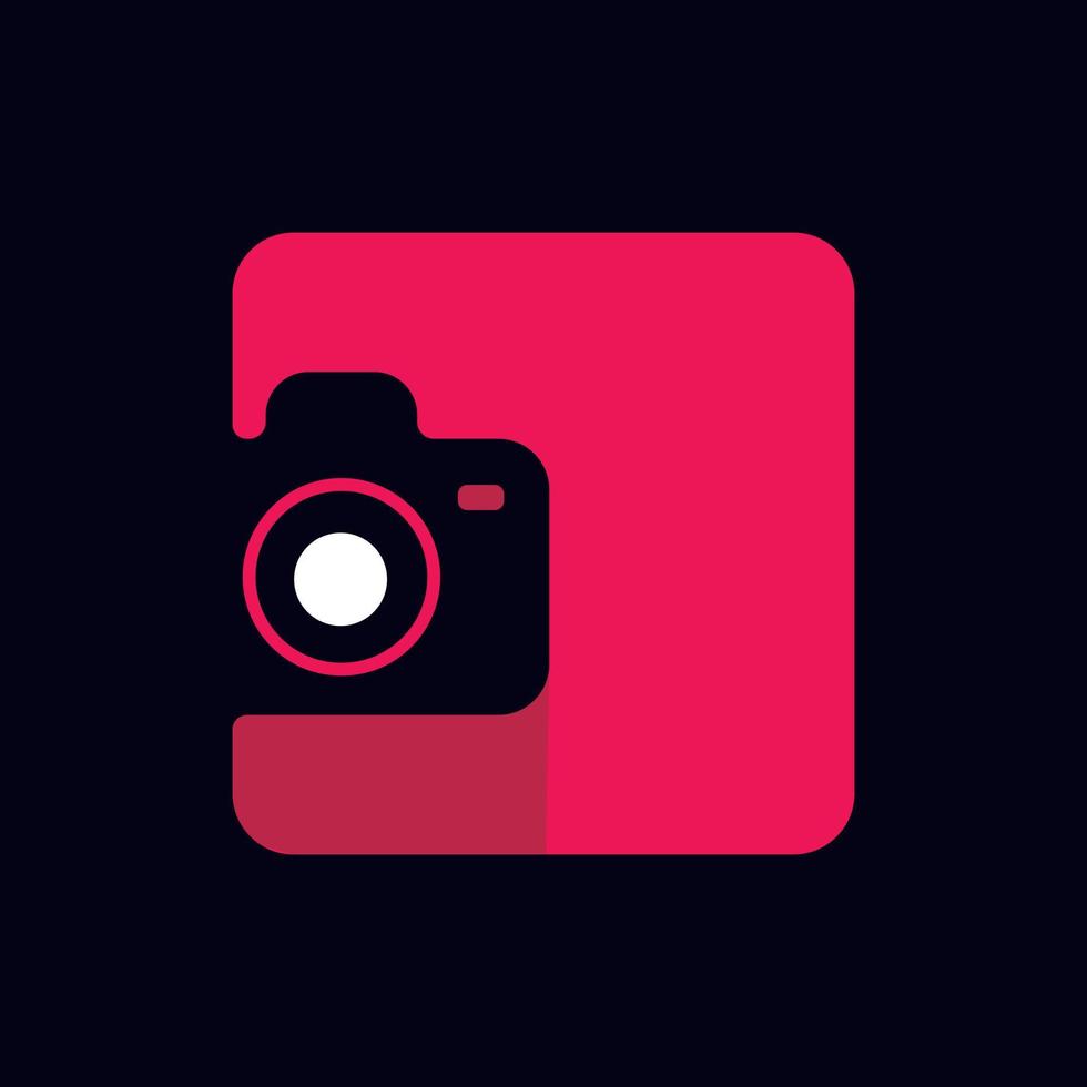 Camera square business logo vector