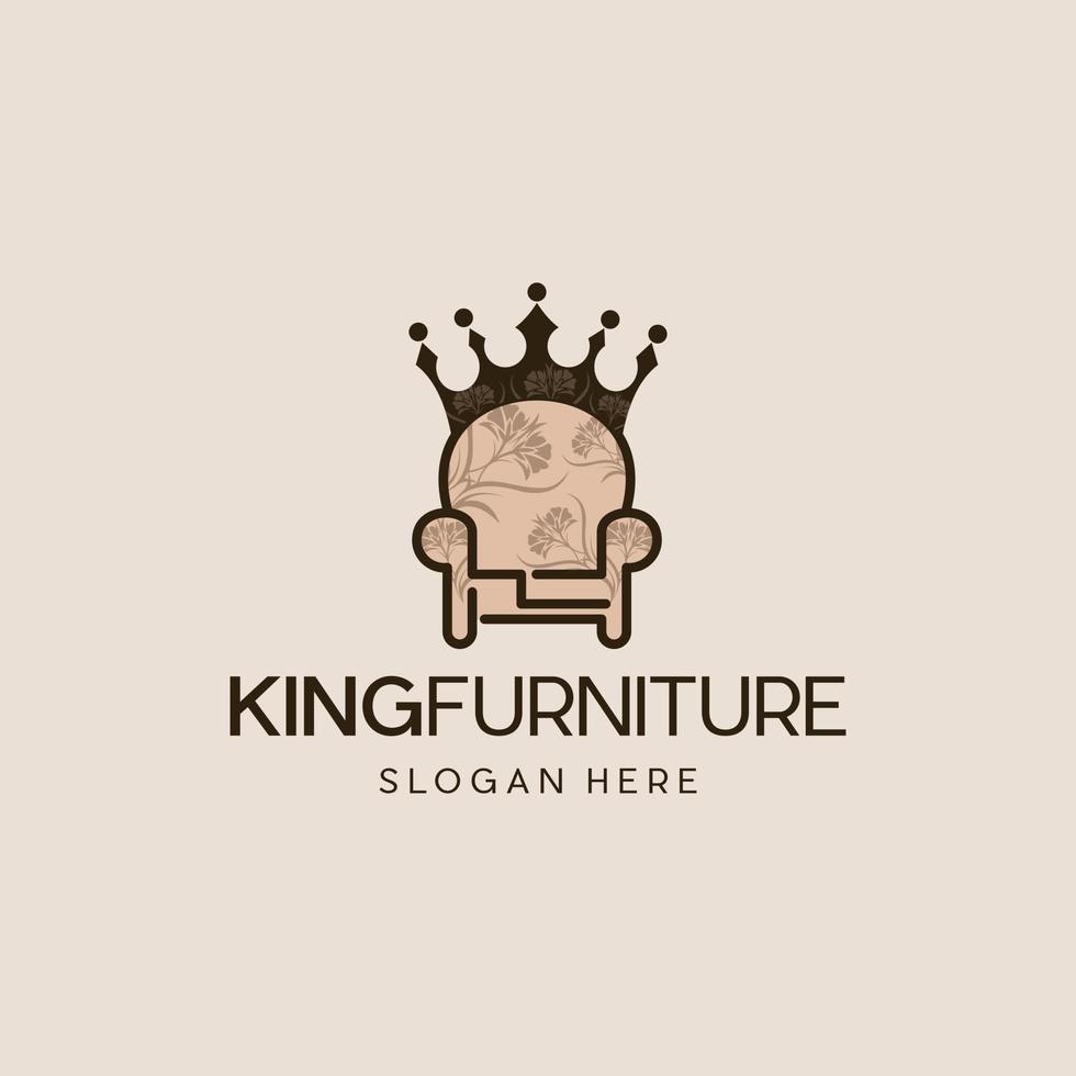 Chair Sofa Crown Furniture Logo vector
