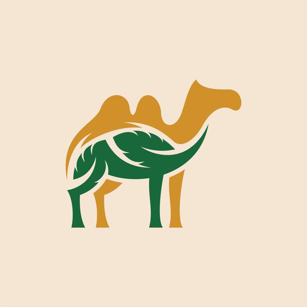Camel Leaf Nature Ecology Logo vector