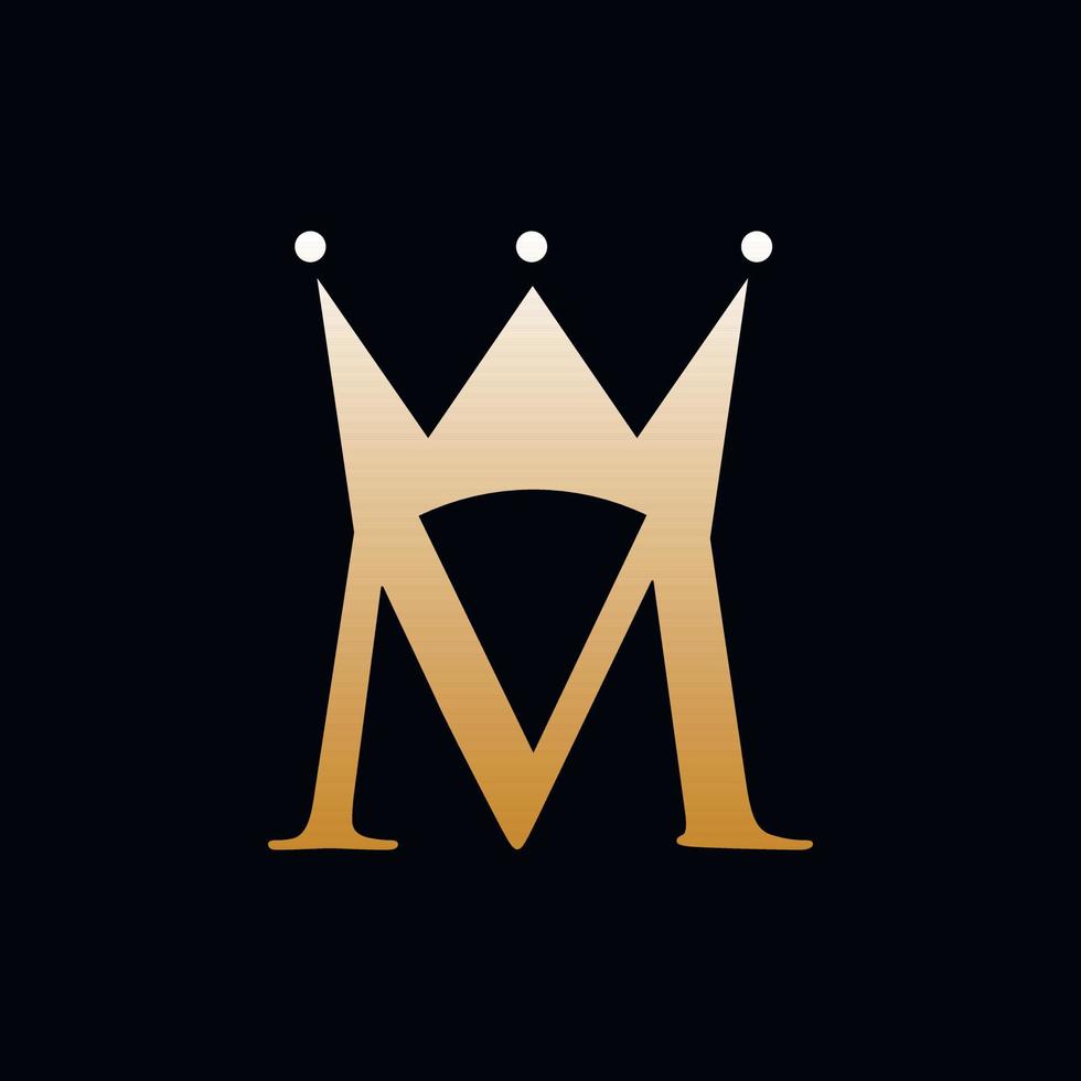 Monogram Mm Luxury Crown Logo, Creative Feminine Mm m m Logo Letter Icon  Vector 23912876 Vector Art at Vecteezy