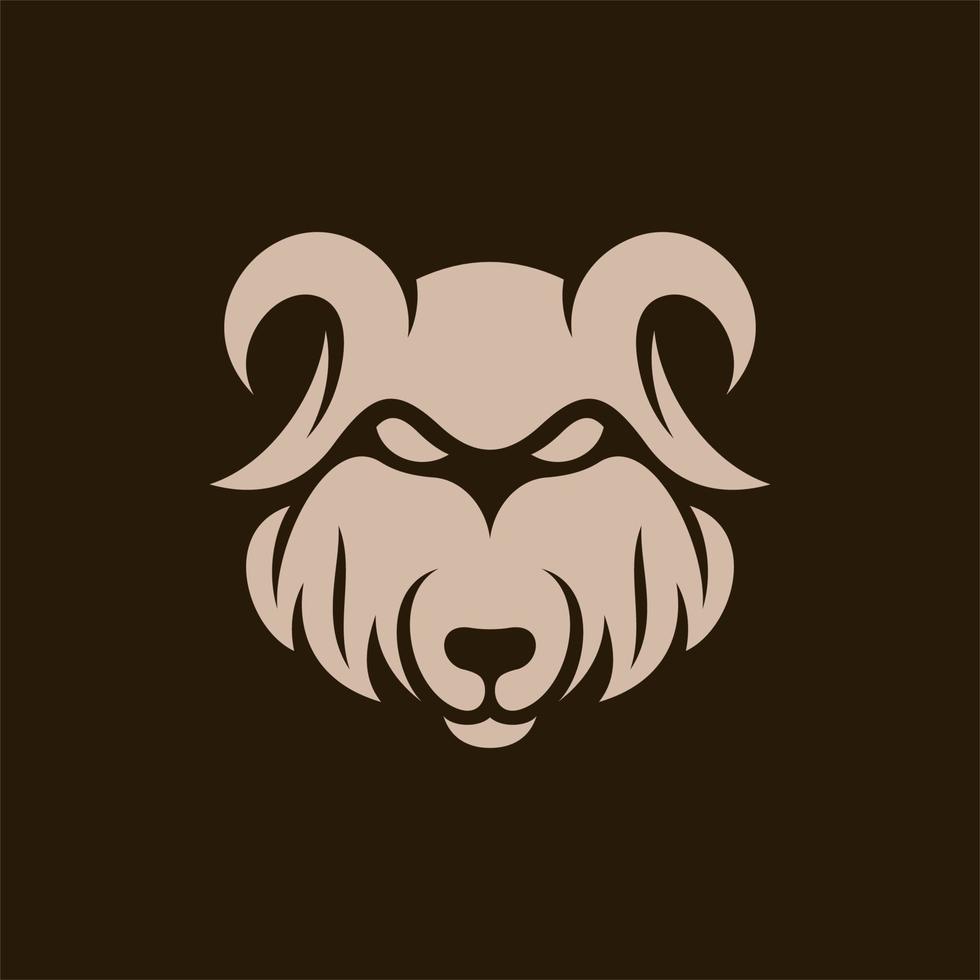 Head Bear Animal Silhouette Logo vector