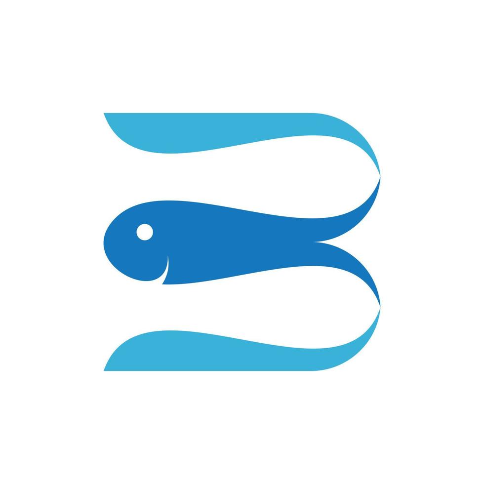 b pescado naturaleza logotipo moderno vector